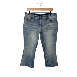 Lands' End Mid Rise Kick Crop Jeans Size 12 Petite